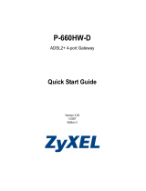 ZyXEL P-660HW-D1 Quick start guide