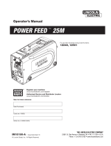 Lincoln Electric Power Feed 25M Operating instructions
