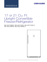 Insignia NS-UZ21WH0 17/21 Cu. Ft. Upright Convertible Freezer/Refrigerator User guide