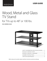 Insignia NS-HWMG1844 Wood, Metal and Glass TV Stand for TVs User guide