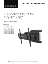 Insignia NS-HTVMM1703-C Full Motion Mount for 47″-90″ TVs User manual