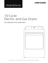 Insignia 10-Cycle Electric and Gas Dryers Owner's manual