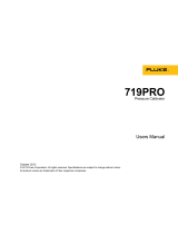 Fluke 719Pro Electric Pressure Calibrator User manual