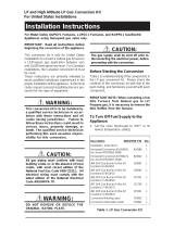 Broan U.S. LP Gas Conversion Kit Installation guide