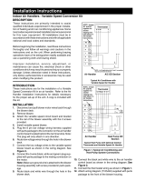 Broan Indoor Air Handler Variable Speed Conversion Kit Installation guide