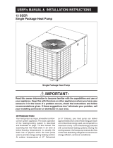Frigidaire Single Package Heat Pump Installation guide