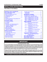 Westinghouse PSH4BF-KA/B Installation guide