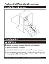 Unbranded Economizers for 558870 Downflow Installation guide