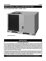 Intertherm Q6SD-X, 3 - 5 Ton 3 Ph Installation guide
