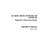 Mindray DC-80 Basic Ultrasound User manual