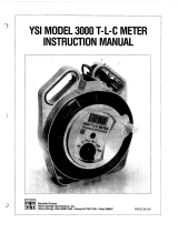 YSI 3000-T-L-C Meter Owner's manual