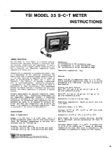 YSI 33 S-C-T Meter Owner's manual