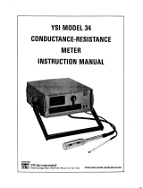 YSI 34 Conductance Resistance Meter Owner's manual