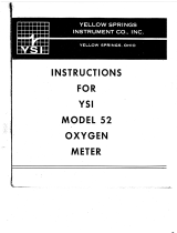 YSI 52 Oxygen Meter Owner's manual