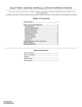 Amana NED7300WW0 Installation guide