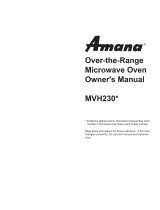 Amana MVH230W-P1307904M Owner's manual
