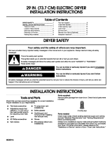 Inglis TEDS740PQ0 Installation guide