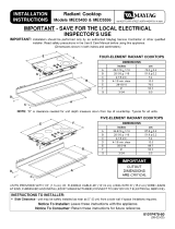 Maytag MEC5536BAB - 36 Inch Smoothtop Electric Cooktop Installation guide