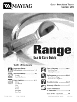 Maytag MGR5775QDW - 30 Inch Gas Range Owner's manual