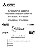 Mitsubishi WD-62525 Owner's manual