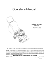 MTD 020 Series Owner's manual