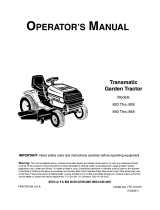 MTD 820 THRU 828 Owner's manual