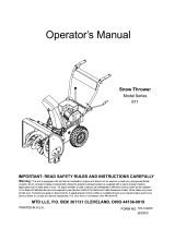 MTD Series 611 Owner's manual