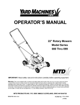 Yard Machines Series 080 Owner's manual