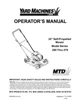 MTD Series 521 Owner's manual