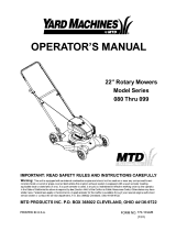 MTD 096 Owner's manual