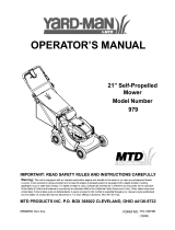 Yard-Man 979 Series Owner's manual