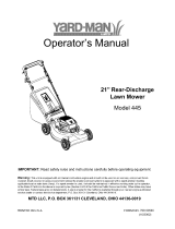 Yard-Man 445 Owner's manual