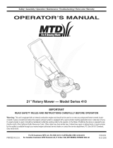 MTD Series 410 Owner's manual