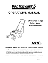 MTD 580 Owner's manual