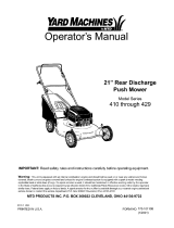 MTD 413 Owner's manual