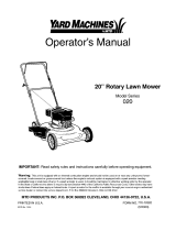 Yard Machines Series 020 Owner's manual