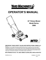 MTD Z080 Owner's manual