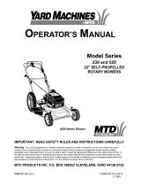 MTD 520-MOWER Owner's manual