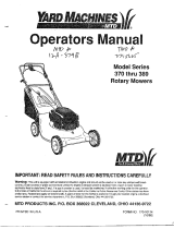 MTD Yard Machines 389 Series Owner's manual