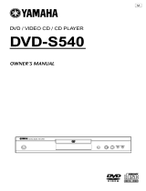 Yamaha DVD-S540 Owner's manual