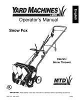 Yard Machines Snow Fox Owner's manual