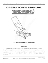 Yard-Man 588 Owner's manual