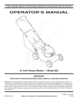Yard-Man 829 Series Owner's manual
