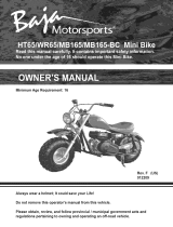 Baja motorsports MB165-BC Owner's manual