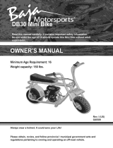 Baja motorsports DB30 Mini Bike Owner's manual