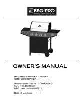 BBQ PG-40403SOL Owner's manual