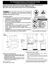 White-Westinghouse TGF303BWE Installation guide