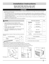 Frigidaire FRA085AT71 Installation guide