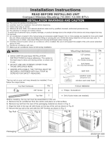 Frigidaire FFRE12L3Q13 Installation guide