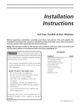 Frigidaire FTF2140FS - 27" Front-Load Washer Installation guide